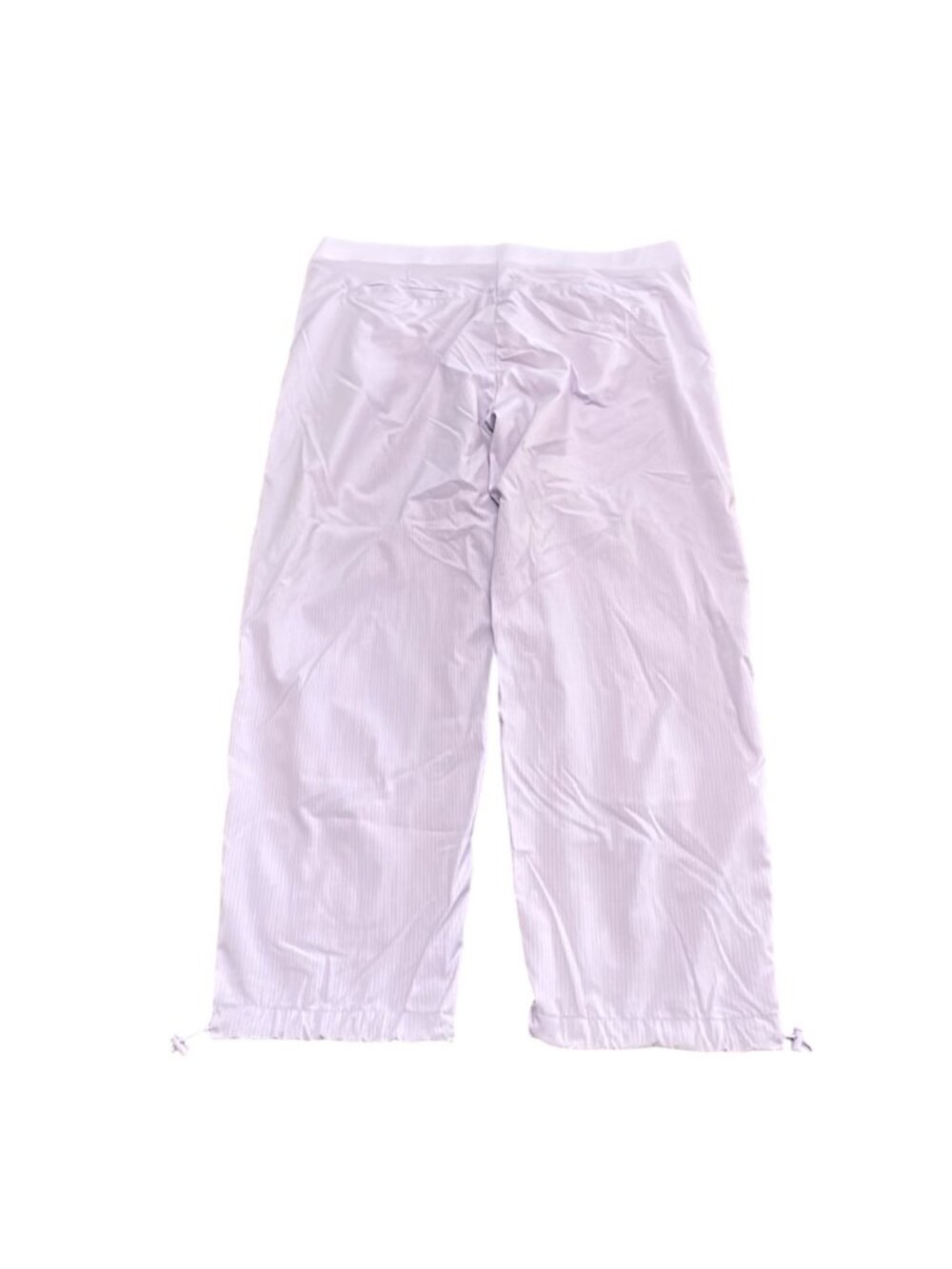 Chico's Pants Size 1 M Purple Zenergy Striped UPF Bungee Cropped Capri Women - Picture 2 of 11